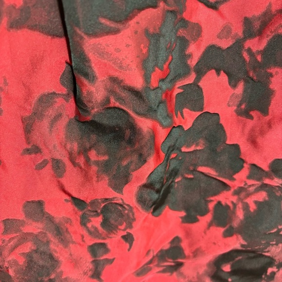 TALBOTS SZ 4 Fitted Pleated Bodice Gathered Skirt Rose Pattern Lined Dress NEW - Picture 9 of 13